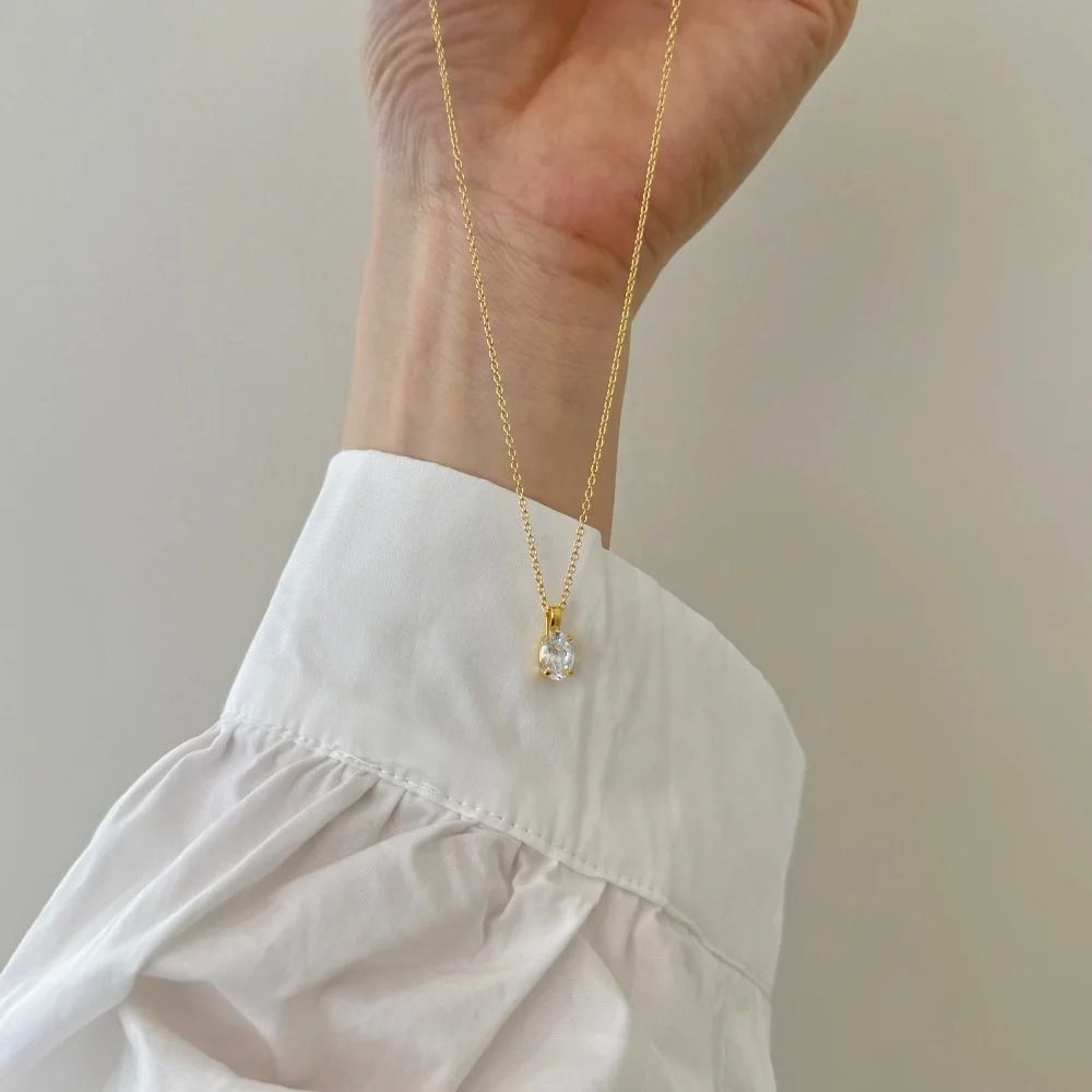 The Oval Egg Pendant — finished custom piece
