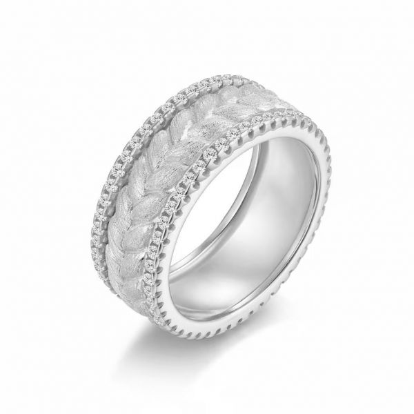 Wheat & Barley — custom Wedding / Engagement Band